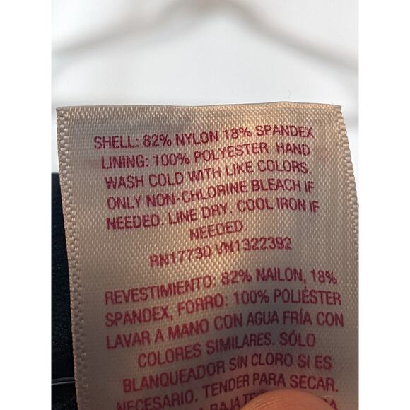 Cinch Front Bralette Bikini Top Xhilaration Black Floral Print XS Swimsuit Beach - Picture 8 of 10